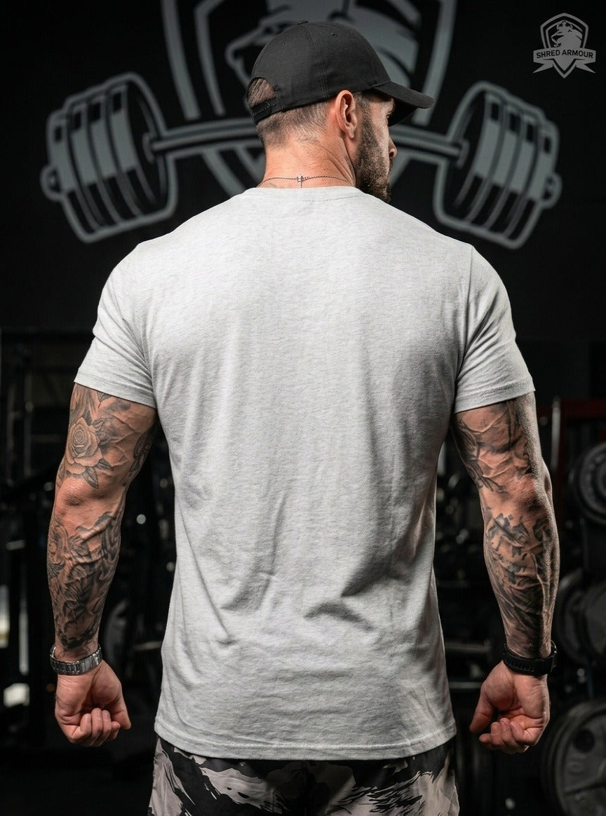 tryon_11_tryon_15_Warrior_T_Shirt_Mockup_Light_Gray_Mockup_Back_the_person_is_posed_a_waist_up_rear_vie