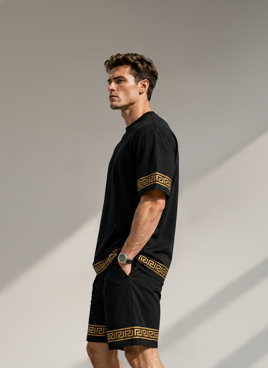 Royal Noir Luxe Co-Ord Set
